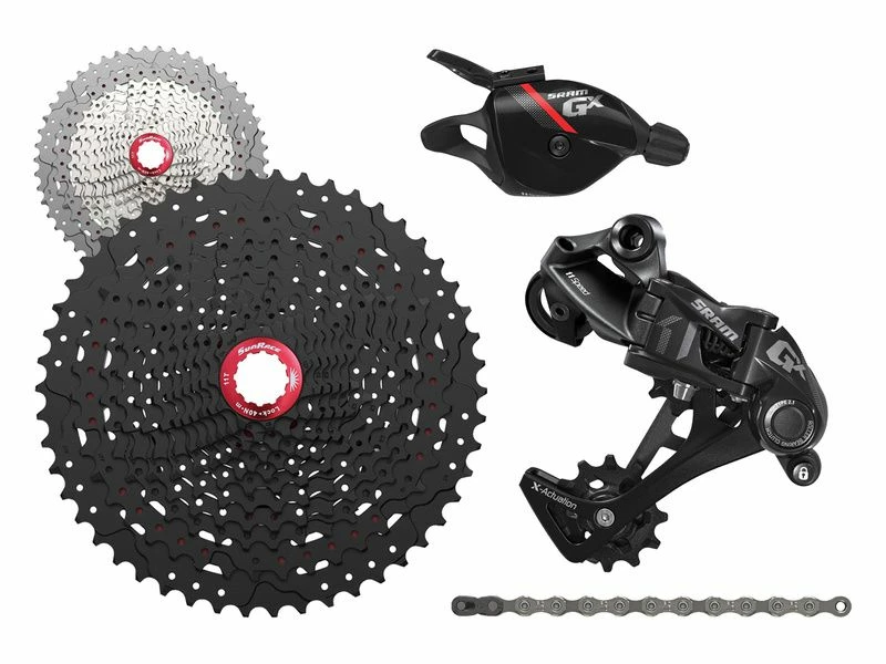 Sram Mini Groupe GX 1x11v Avec Cassette Sunrace MX8 Rouge 1 Sram Mini Groupe GX 1x11v Avec Cassette Sunrace MX8 Rouge