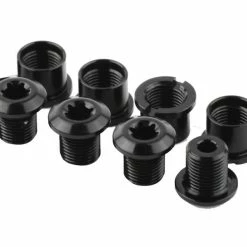 Absolute Black Kit De 4 Vis + Cheminées De Plateaux Absolute Black Pour VTT 2023